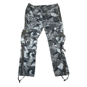 Free Knight Mens Gray Camo Cargo Pants Size 34 Tactical Military Utility Y2K